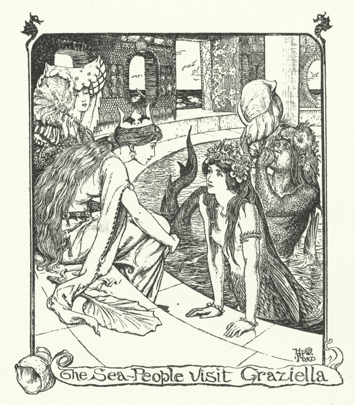 Deniz İnsanları Graziella Ziyareti (gravür) by Henry Justice Ford