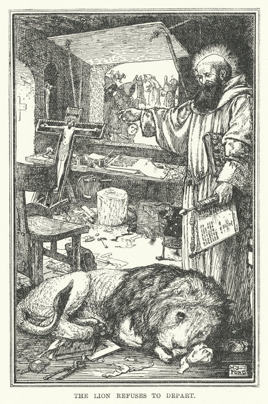 Aslan ayrılmayı reddediyor (lito) by Henry Justice Ford