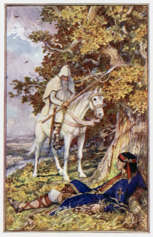 Beyaz Atlı adam St Cuthbert