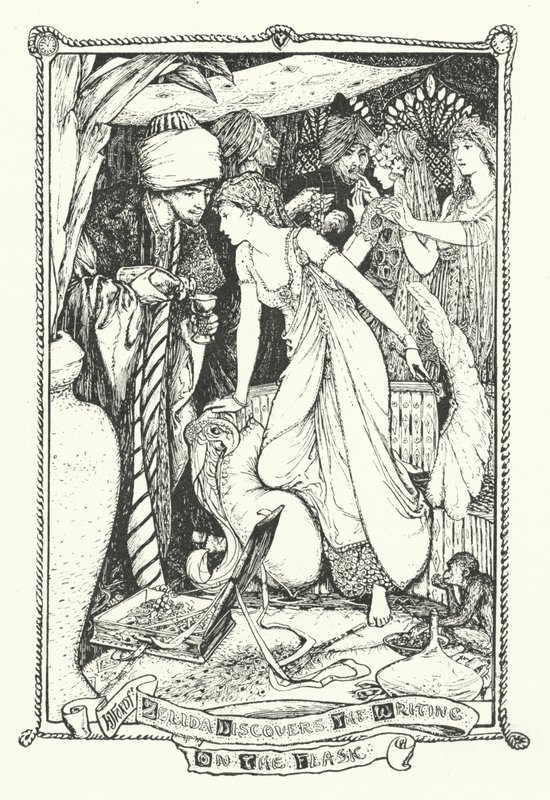 Zelida Şişedeki Yazıyı Keşfediyor (gravür) by Henry Justice Ford
