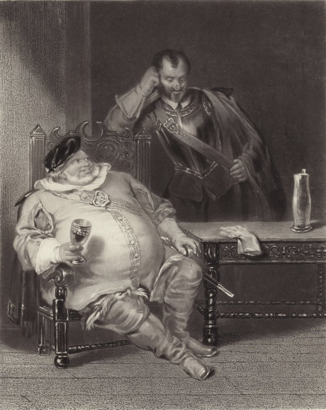 Falstaff ve Bardolph by Henry Liverseege