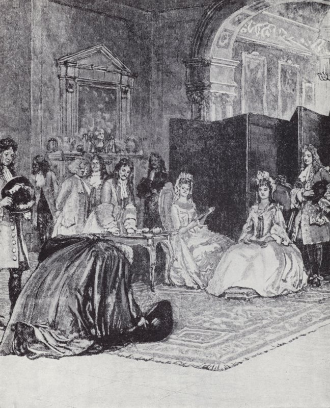 Piskopos Burnet, Kraliçe Anne'nin katılımını duyurdu by Henry Marriott (after) Paget