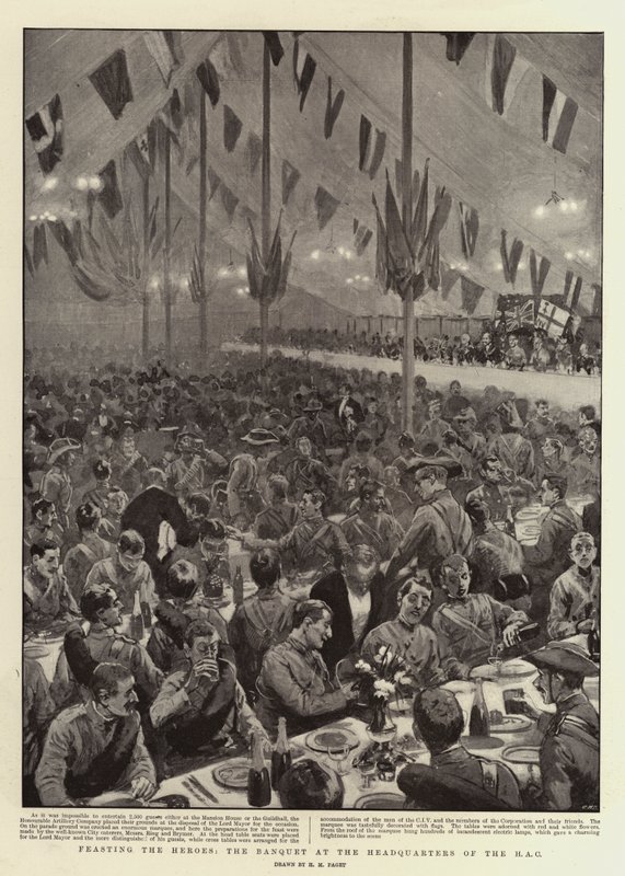 HAC Genel Merkezinde Kahramanların Ziyafeti by Henry Marriott Paget