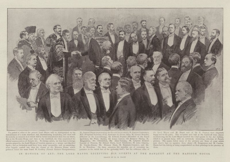Sanat Onuruna, Lord Mayor, Konak Evi'ndeki Ziyafette Misafirlerini Karşıladı by Henry Marriott Paget