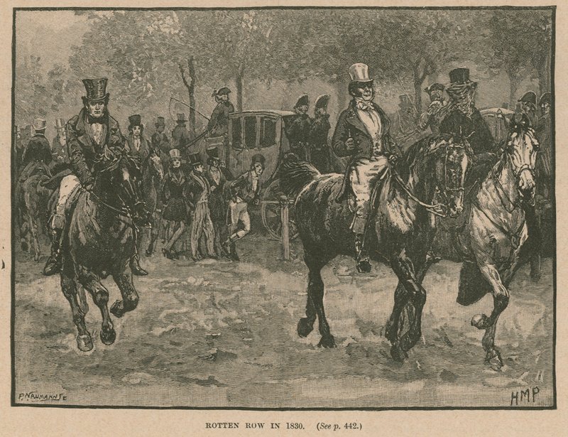 Rotten Row, Hyde Park, Londra, 1830