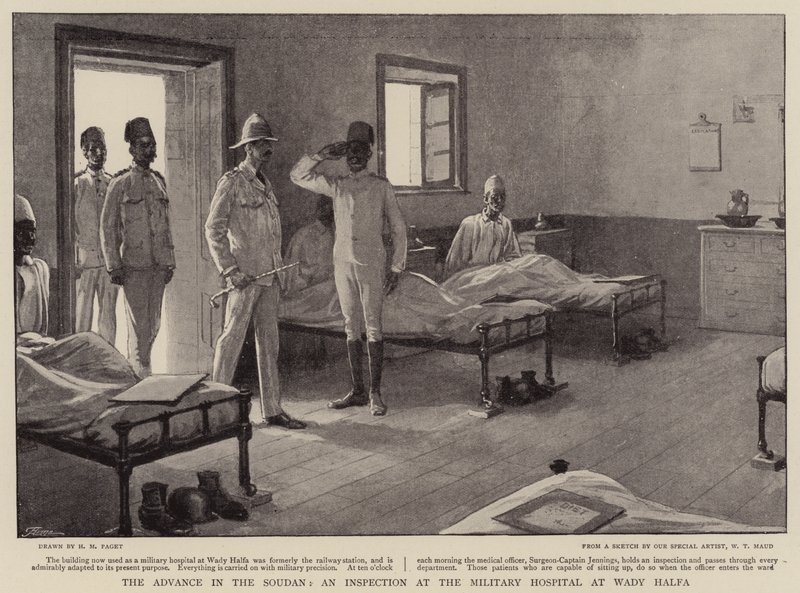 Sudan'daki İlerleme, Wady Halfa'daki Askeri Hastanede Bir Teftiş by Henry Marriott Paget