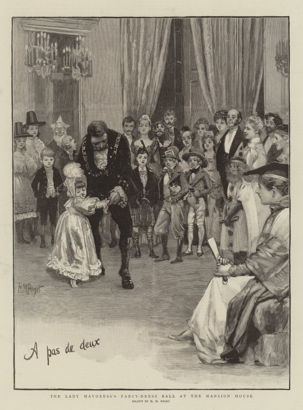 Malikanedeki Bayan Belediye Başkanı Süslü Elbise Balosu by Henry Marriott Paget