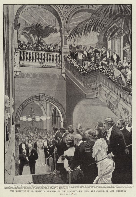 Majestelerinin Bakanlarının Anayasa Kulübünde Kabulü, Lord Salisbury