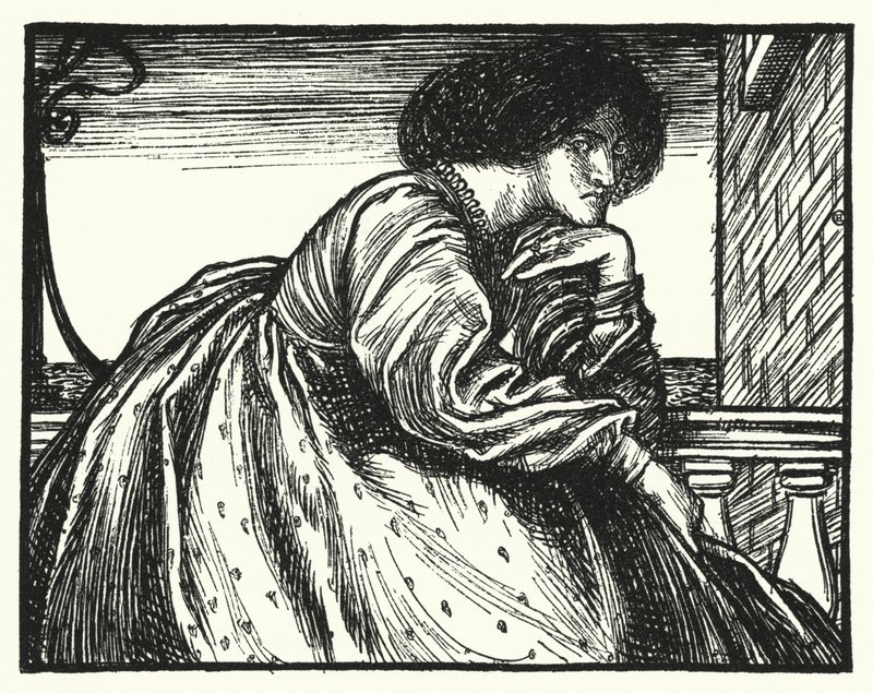 Matthew Arnold şiiri: Modern Bir Sappho (gravür) by Henry Ospovat