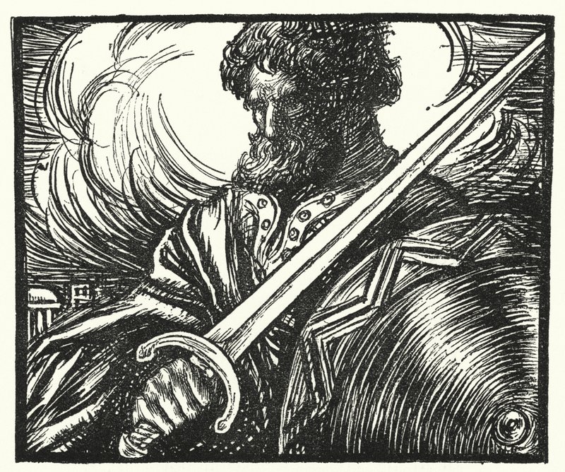 Matthew Arnold şiiri: Alaric at Roma (gravür) by Henry Ospovat