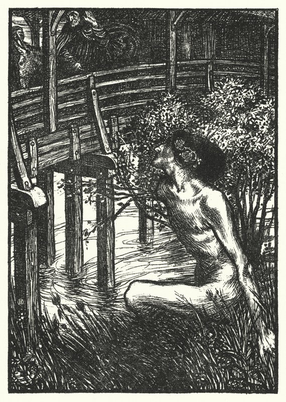 Matthew Arnold şiiri: Neckan (gravür) by Henry Ospovat