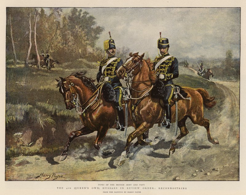 4. (Kraliçenin Kendi) Süvarileri İnceleme Sırasında, Keşif by Henry Payne