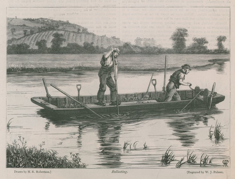 Thames Nehri üzerinde balastlama by Henry Robert Robertson