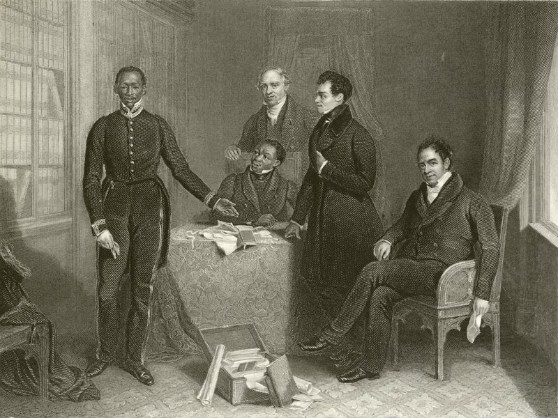 Jan Tzatzoe, Andries Stoffles, Rev Dr Philip ve Rev Mess Read, Kıdemli ve Genç by Henry Room
