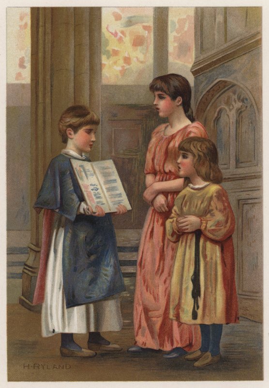 Evensong (renkli taş) by Henry Ryland
