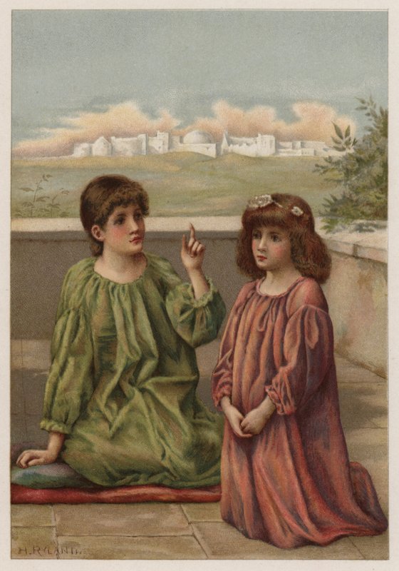 Dinleyen Melekler (renkli taş) by Henry Ryland