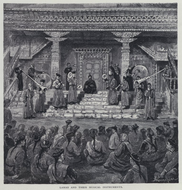 Lamalar ve müzik aletleri (lito) by Henry Sandham