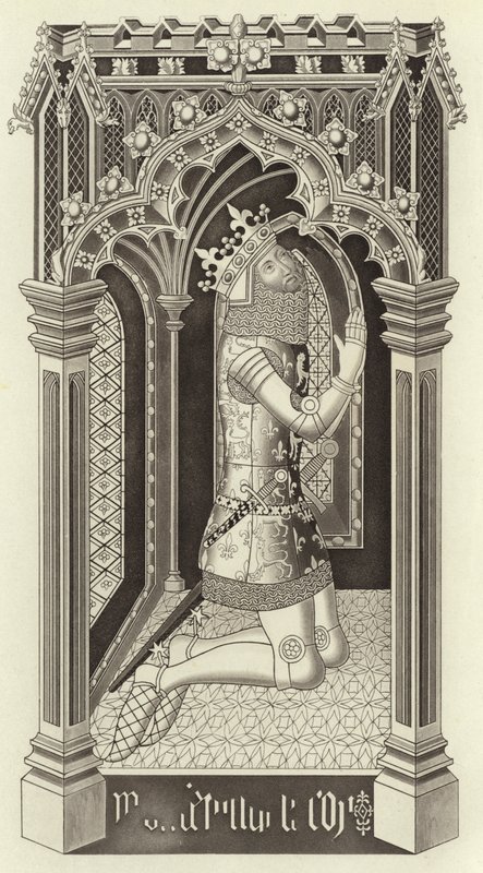Edward III, yaklaşık 1355, Westminster'deki St Stephen Şapeli'nden by Henry Shaw