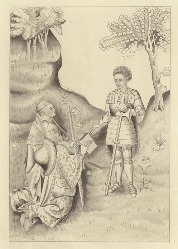 John Lydgate, kitabını Salisbury Kontu'na sunarken by Henry Shaw