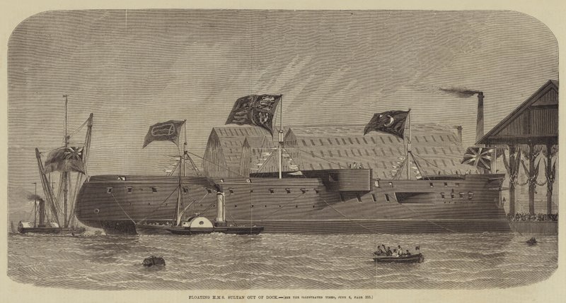 Rıhtımdan Yüzen HMS Sultan by Henry Spernon Tozer