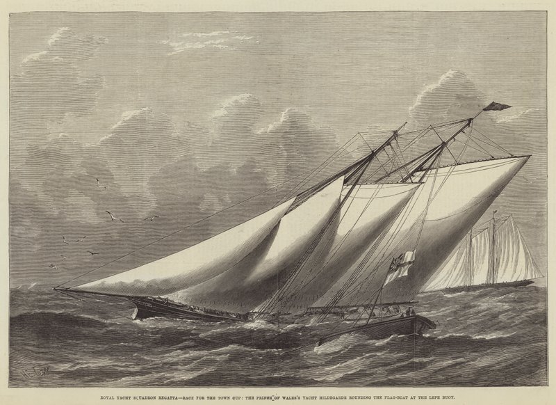 Royal Yacht Squadron Regatta, Town Cup Yarışı, Galler Prensi Yat Hildegarde, Lepe Buoy