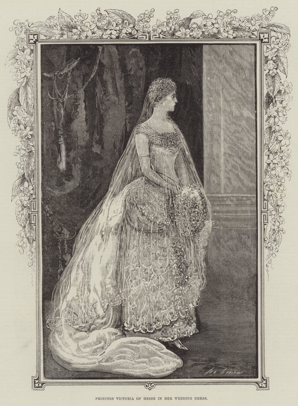 Hessen Prensesi Victoria Gelinliğiyle by Henry Stephen Ludlow