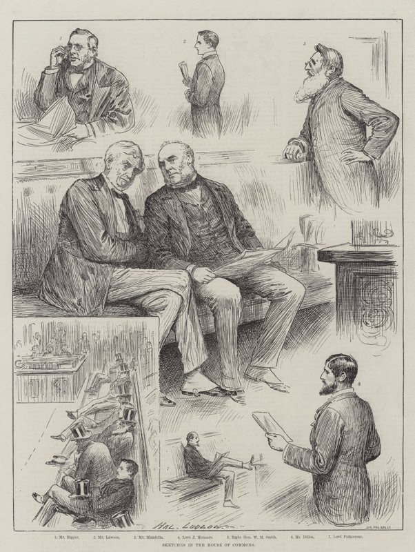 ಹೌಸ್ ಆಫ್ ಕಾಮನ್ಸ್ ಟರ್ಕಿಯಲ್ಲಿನ ರೇಖಾಚಿತ್ರಗಳು by Henry Stephen Ludlow
