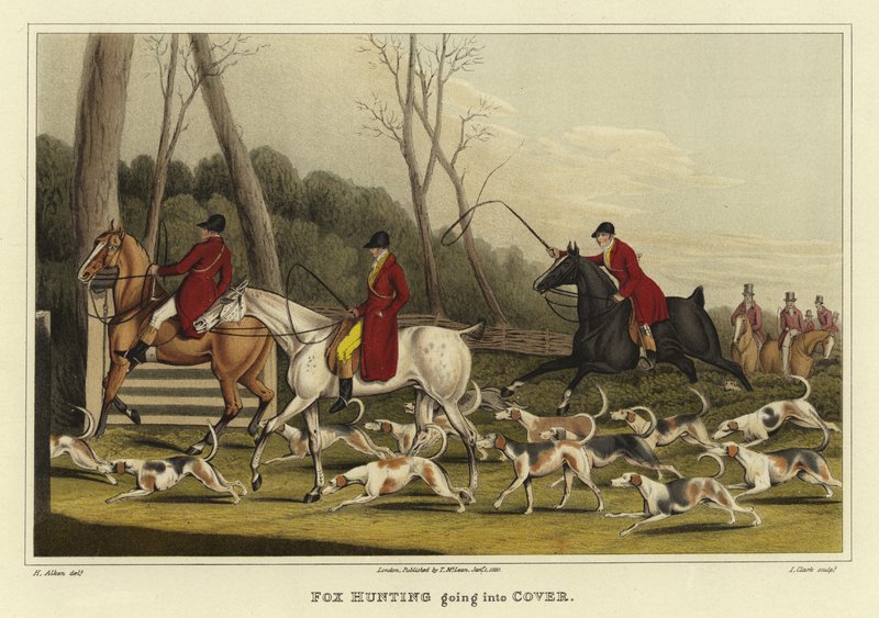Fox Hunting Gizliliğe Giriyor (chromolitho) by Henry Thomas Alken