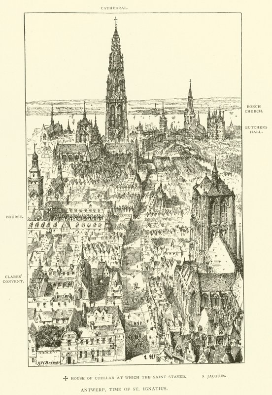 Anvers, St Ignatius zamanı (gravür) by Henry William Brewer