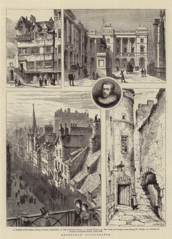 resimli Edinburgh by Henry William Brewer