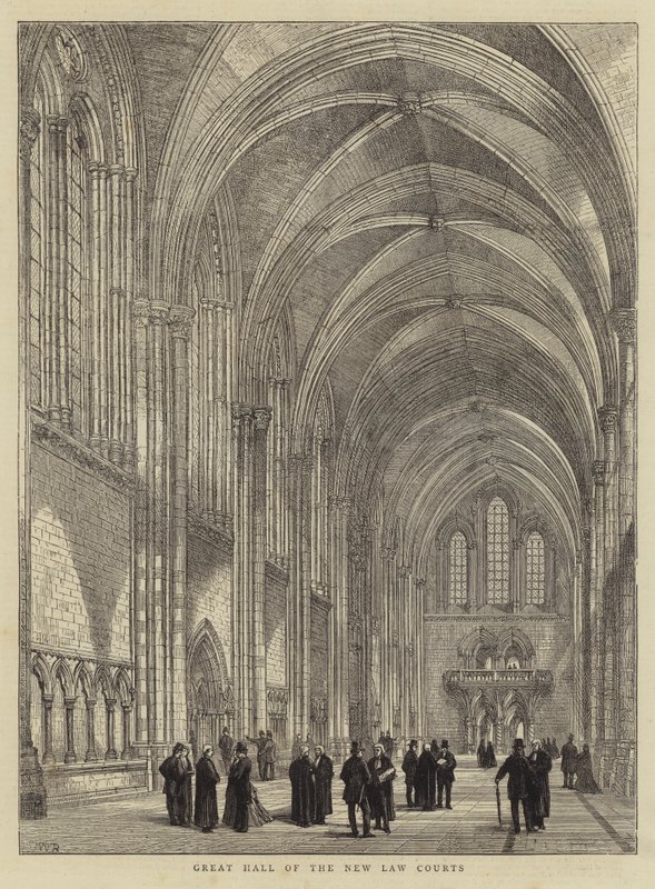Yeni Hukuk Mahkemelerinin Büyük Salonu by Henry William Brewer