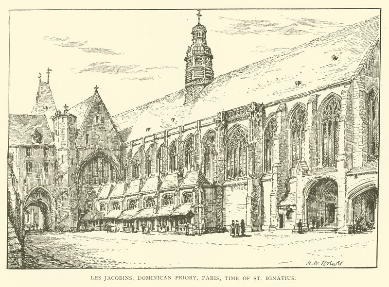 Les Jacobins, Dominik Manastırı, Paris, St Ignatius zamanı (gravür) by Henry William Brewer