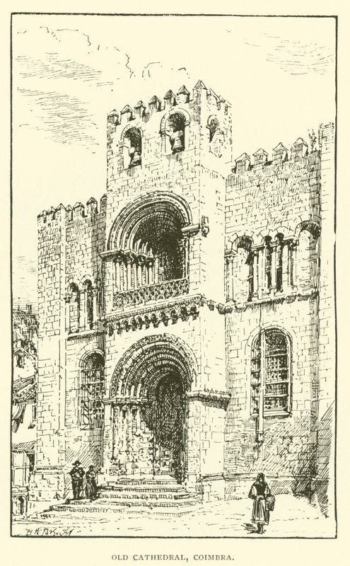 Eski Katedral, Coimbra (gravür) by Henry William Brewer