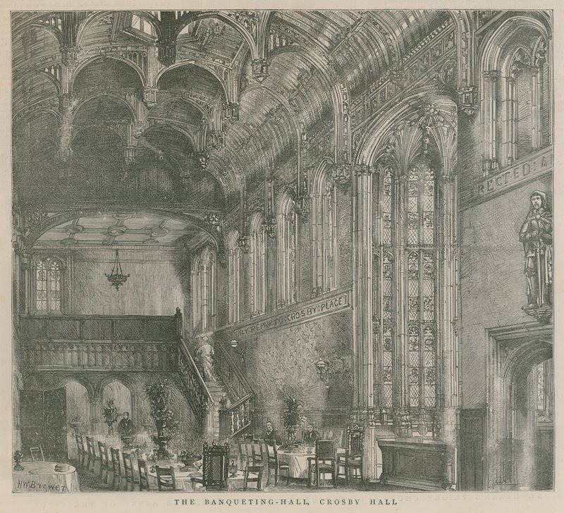 Ziyafet Salonu, Crosby Salonu, Londra by Henry William Brewer