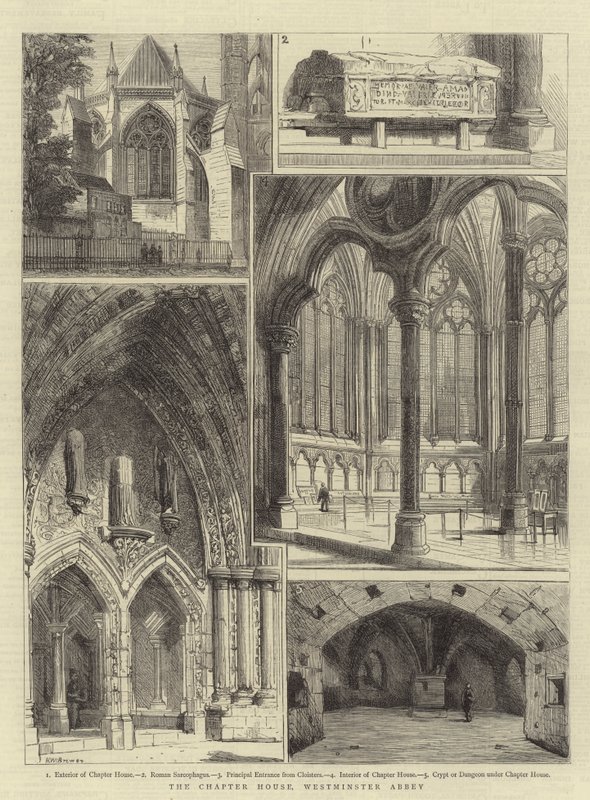 Bölüm Evi, Westminster Abbey by Henry William Brewer