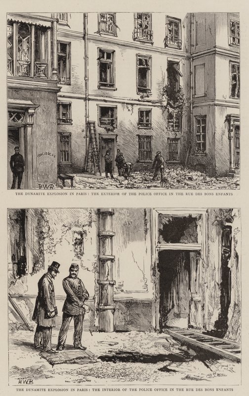 Paris'te Dinamit Patlaması by Henry William Brewer