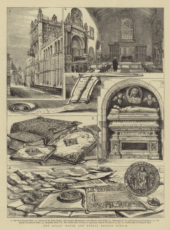 Rolls' House ve Kamu Kayıt Ofisi by Henry William Brewer