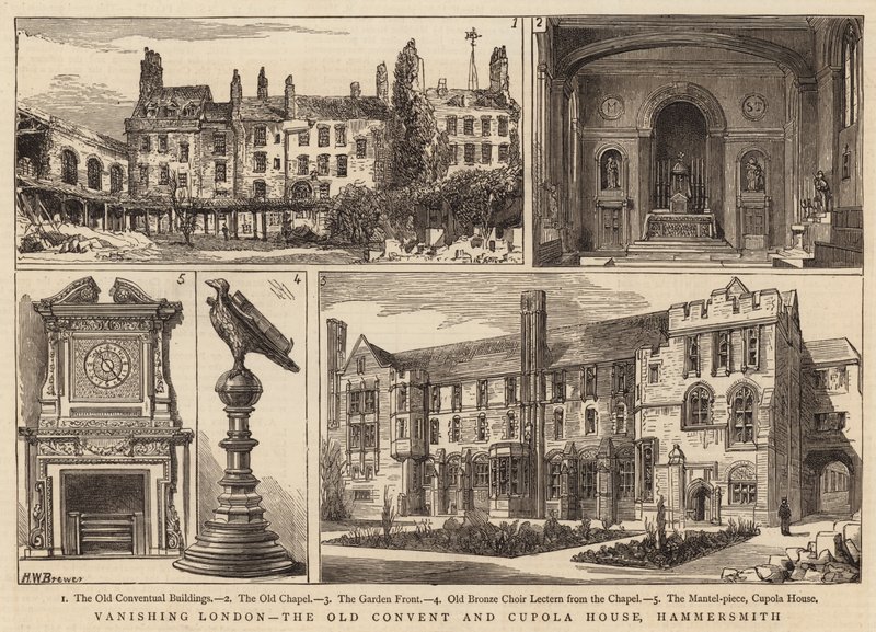 Ufuk Londra, Eski Manastır ve Kubbe Evi, Hammersmith by Henry William Brewer
