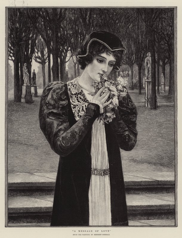 Bir Aşk Mesajı by Herbert Gustave Schmalz
