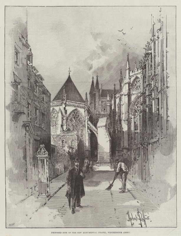Yeni Anıtsal Şapelin Önerilen Yeri, Westminster Abbey by Herbert Railton