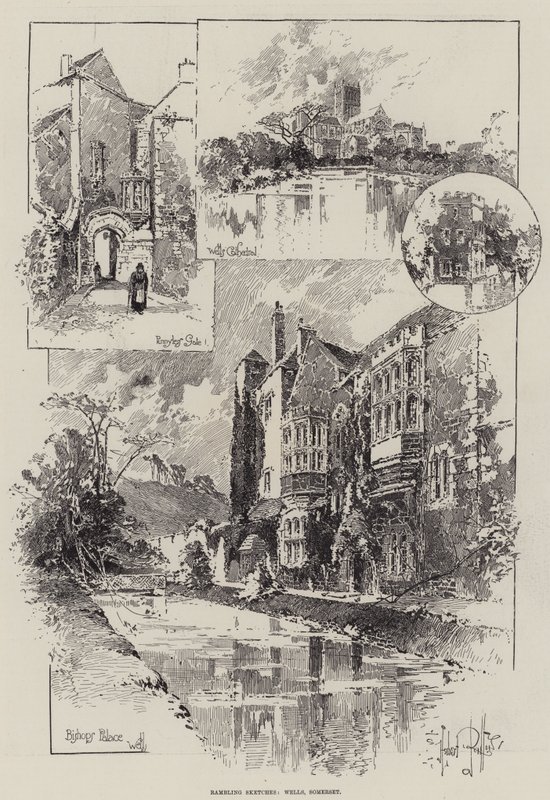 başıboş Eskizler, Wells, Somerset by Herbert Railton