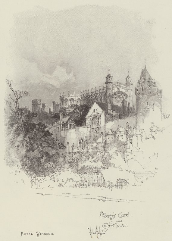 St George Şapeli ve Sokağa çıkma yasağı Kulesi by Herbert Railton