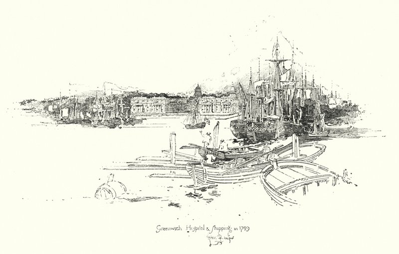 Greenwich Hastanesi ve nakliye, 1749