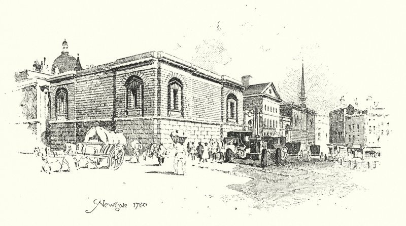 Newgate, Londra by Herbert (after) Railton