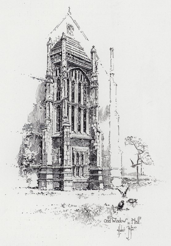 Salondaki cumbalı pencere (gravür) by Herbert (after) Railton