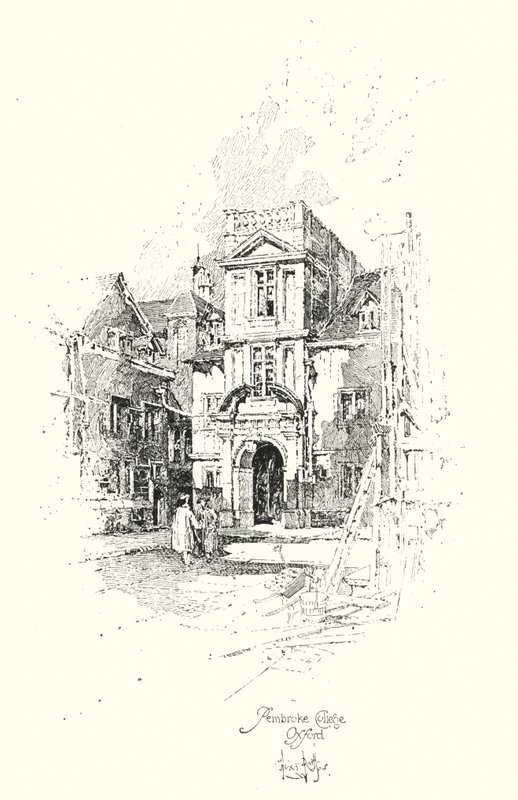 Pembroke Koleji, Oxford (taş) by Herbert (after) Railton