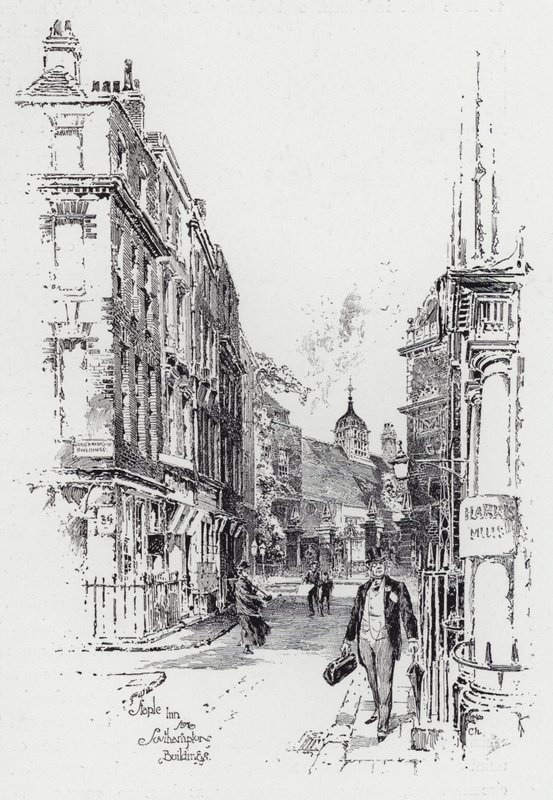 Southampton Binalarından Staple Inn (gravür) by Herbert (after) Railton