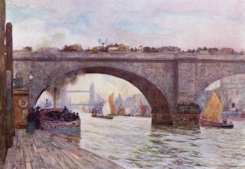 Londra Köprüsü Kemeri (renkli taş) by Herbert Menzies (after) Marshall