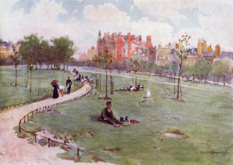 Green Park (renkli taş) by Herbert Menzies (after) Marshall