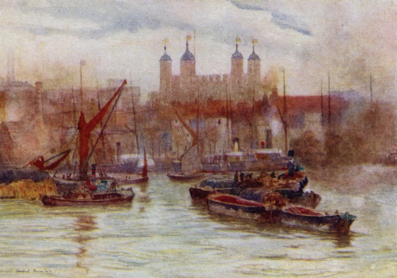 Londra Kulesi (renkli taş) by Herbert Menzies (after) Marshall